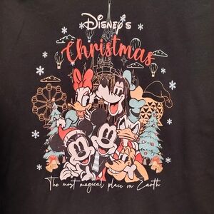 Disney's Christmas The most magical place on Earth Black T-Shirt. Small